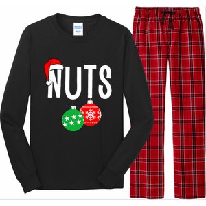 Chest Nuts Matching Chestnuts Funny Christmas Couples Nuts Long Sleeve Pajama Set