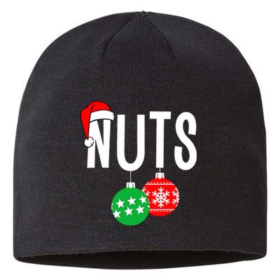 Chest Nuts Matching Chestnuts Funny Christmas Couples Nuts Sustainable Beanie