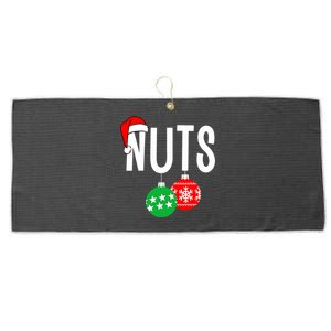 Chest Nuts Matching Chestnuts Funny Christmas Couples Nuts Large Microfiber Waffle Golf Towel