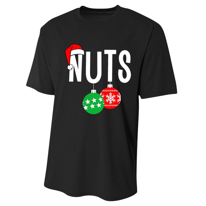 Chest Nuts Matching Chestnuts Funny Christmas Couples Nuts Performance Sprint T-Shirt