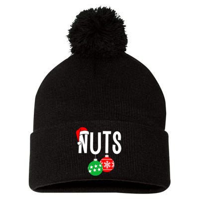 Chest Nuts Matching Chestnuts Funny Christmas Couples Nuts Pom Pom 12in Knit Beanie