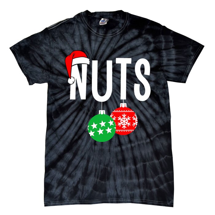 Chest Nuts Matching Chestnuts Funny Christmas Couples Nuts Tie-Dye T-Shirt