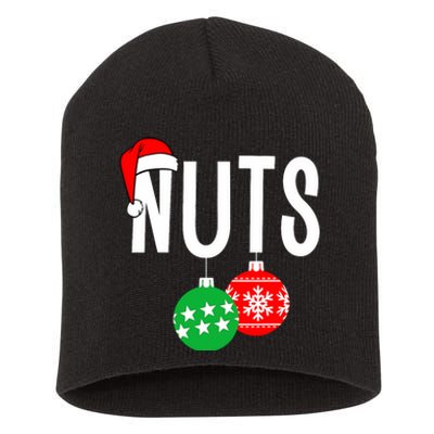 Chest Nuts Matching Chestnuts Funny Christmas Couples Nuts Short Acrylic Beanie