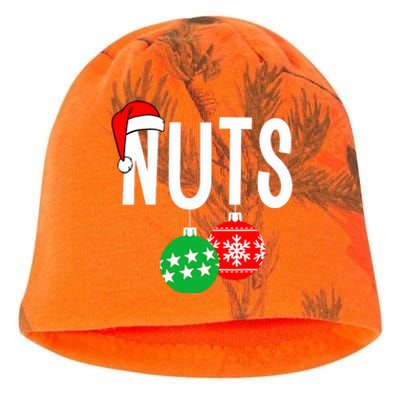 Chest Nuts Matching Chestnuts Funny Christmas Couples Nuts Kati - Camo Knit Beanie