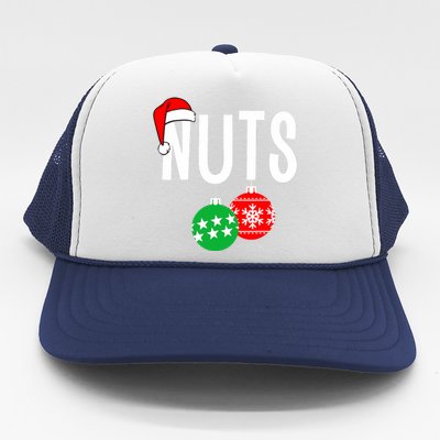 Chest Nuts Matching Chestnuts Funny Christmas Couples Nuts Trucker Hat