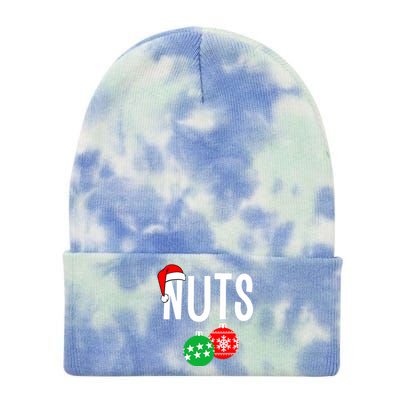 Chest Nuts Matching Chestnuts Funny Christmas Couples Nuts Tie Dye 12in Knit Beanie