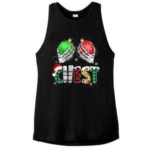 Chest Nuts Matching Chestnuts Funny Christmas Couples Ladies PosiCharge Tri-Blend Wicking Tank