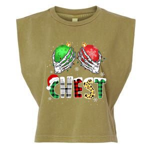 Chest Nuts Matching Chestnuts Funny Christmas Couples Garment-Dyed Women's Muscle Tee