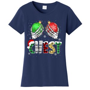 Chest Nuts Matching Chestnuts Funny Christmas Couples Women's T-Shirt