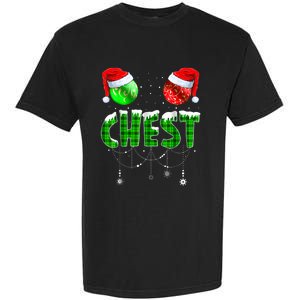 Chest Nuts Matching Chestnuts Funny Christmas Couples Chest Garment-Dyed Heavyweight T-Shirt