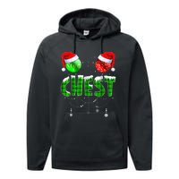 Chest Nuts Matching Chestnuts Funny Christmas Couples Chest Performance Fleece Hoodie