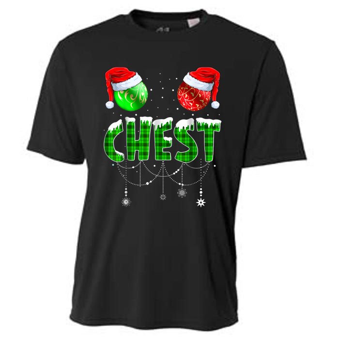 Chest Nuts Matching Chestnuts Funny Christmas Couples Chest Cooling Performance Crew T-Shirt