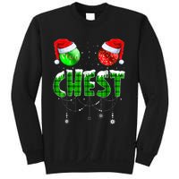 Chest Nuts Matching Chestnuts Funny Christmas Couples Chest Sweatshirt