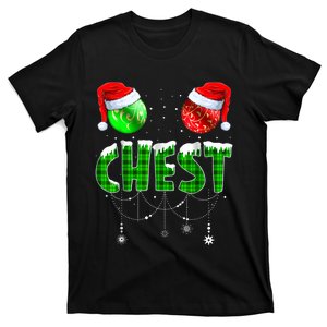 Chest Nuts Matching Chestnuts Funny Christmas Couples Chest T-Shirt