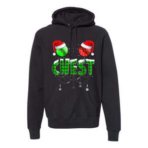 Chest Nuts Matching Chestnuts Funny Christmas Couples Chest Premium Hoodie