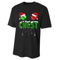 Chest Nuts Matching Chestnuts Funny Christmas Couples Chest Performance Sprint T-Shirt