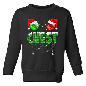 Chest Nuts Matching Chestnuts Funny Christmas Couples Chest Toddler Sweatshirt