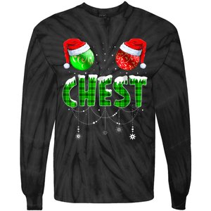 Chest Nuts Matching Chestnuts Funny Christmas Couples Chest Tie-Dye Long Sleeve Shirt