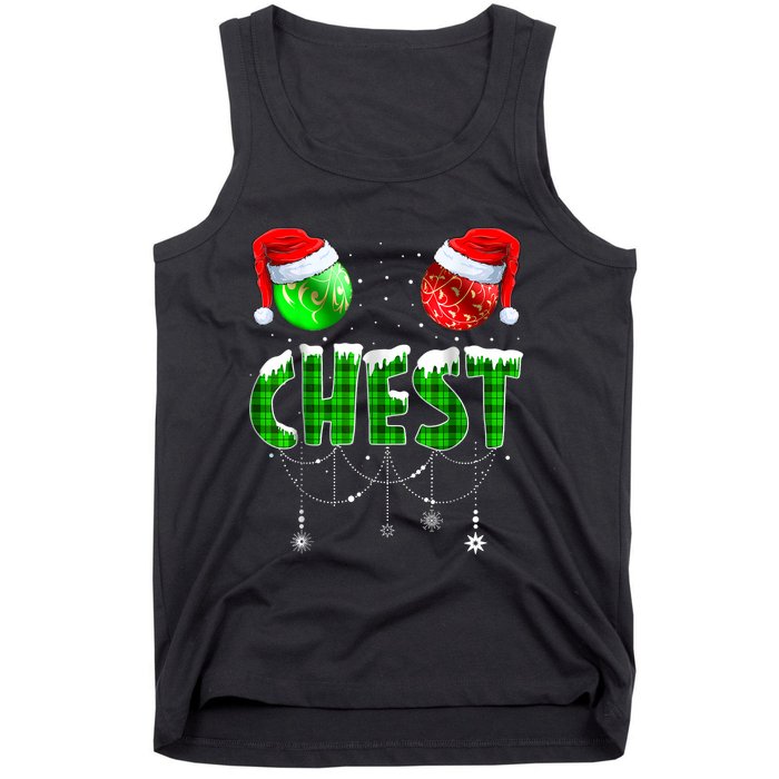 Chest Nuts Matching Chestnuts Funny Christmas Couples Chest Tank Top