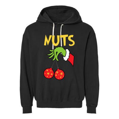 Chest Nuts Matching Chestnuts Funny Christmas Couples Nuts Garment-Dyed Fleece Hoodie