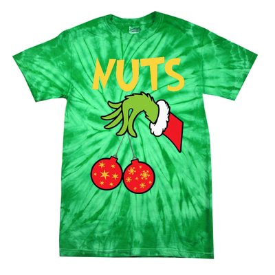 Chest Nuts Matching Chestnuts Funny Christmas Couples Nuts Tie-Dye T-Shirt