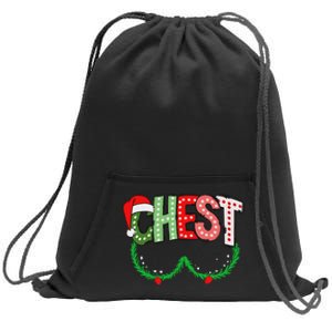 Chest Nuts Matching Chestnuts Funny Christmas Couples Chest Sweatshirt Cinch Pack Bag