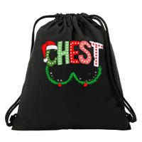 Chest Nuts Matching Chestnuts Funny Christmas Couples Chest Drawstring Bag