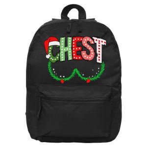 Chest Nuts Matching Chestnuts Funny Christmas Couples Chest 16 in Basic Backpack