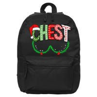 Chest Nuts Matching Chestnuts Funny Christmas Couples Chest 16 in Basic Backpack