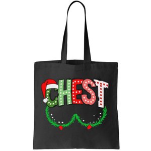 Chest Nuts Matching Chestnuts Funny Christmas Couples Chest Tote Bag