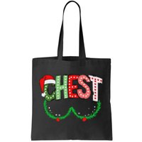 Chest Nuts Matching Chestnuts Funny Christmas Couples Chest Tote Bag