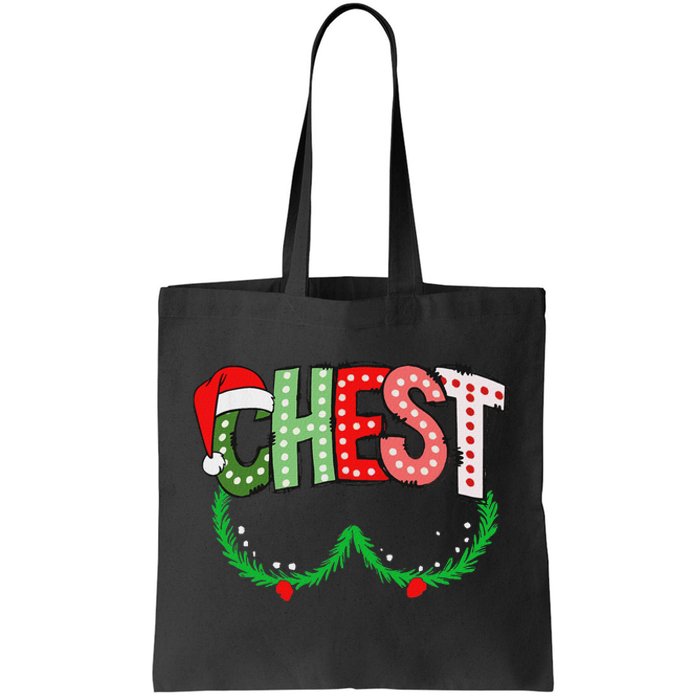 Chest Nuts Matching Chestnuts Funny Christmas Couples Chest Tote Bag