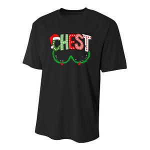 Chest Nuts Matching Chestnuts Funny Christmas Couples Chest Youth Performance Sprint T-Shirt