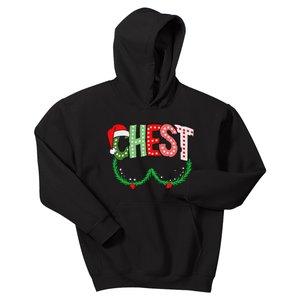 Chest Nuts Matching Chestnuts Funny Christmas Couples Chest Kids Hoodie