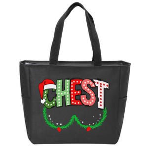 Chest Nuts Matching Chestnuts Funny Christmas Couples Chest Zip Tote Bag