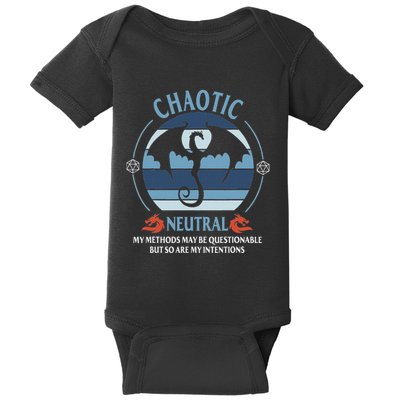 Chaotic Neutral My Methods May Be Questionable Baby Bodysuit