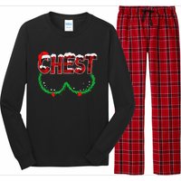 Chest Nuts Matching Chestnuts Funny Christmas Couples Chest Long Sleeve Pajama Set