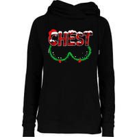 Chest Nuts Matching Chestnuts Funny Christmas Couples Chest Womens Funnel Neck Pullover Hood