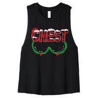 Chest Nuts Matching Chestnuts Funny Christmas Couples Chest Women's Racerback Cropped Tank