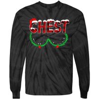 Chest Nuts Matching Chestnuts Funny Christmas Couples Chest Tie-Dye Long Sleeve Shirt