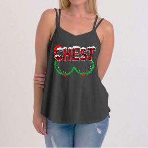 Chest Nuts Matching Chestnuts Funny Christmas Couples Chest Women's Strappy Tank