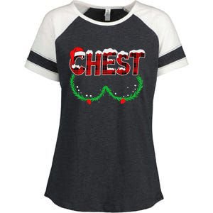 Chest Nuts Matching Chestnuts Funny Christmas Couples Chest Enza Ladies Jersey Colorblock Tee