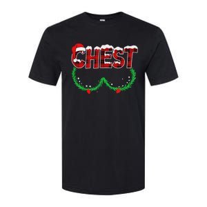 Chest Nuts Matching Chestnuts Funny Christmas Couples Chest Softstyle CVC T-Shirt