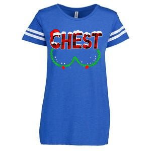 Chest Nuts Matching Chestnuts Funny Christmas Couples Chest Enza Ladies Jersey Football T-Shirt