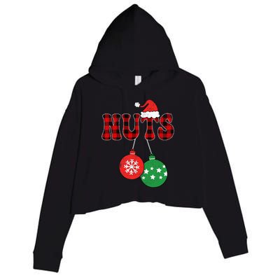 Chest Nuts Matching Chestnuts Xmas Couples Crop Fleece Hoodie