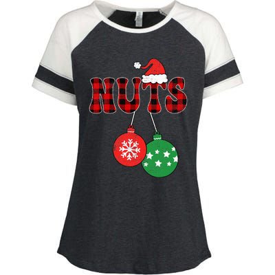 Chest Nuts Matching Chestnuts Xmas Couples Enza Ladies Jersey Colorblock Tee