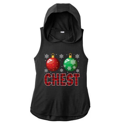 Chest Nuts Matching Chestnuts Funny Christmas Couples Chest Ladies PosiCharge Tri-Blend Wicking Draft Hoodie Tank