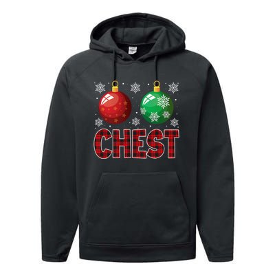 Chest Nuts Matching Chestnuts Funny Christmas Couples Chest Performance Fleece Hoodie