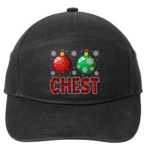 Chest Nuts Matching Chestnuts Funny Christmas Couples Chest 7-Panel Snapback Hat