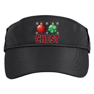 Chest Nuts Matching Chestnuts Funny Christmas Couples Chest Adult Drive Performance Visor